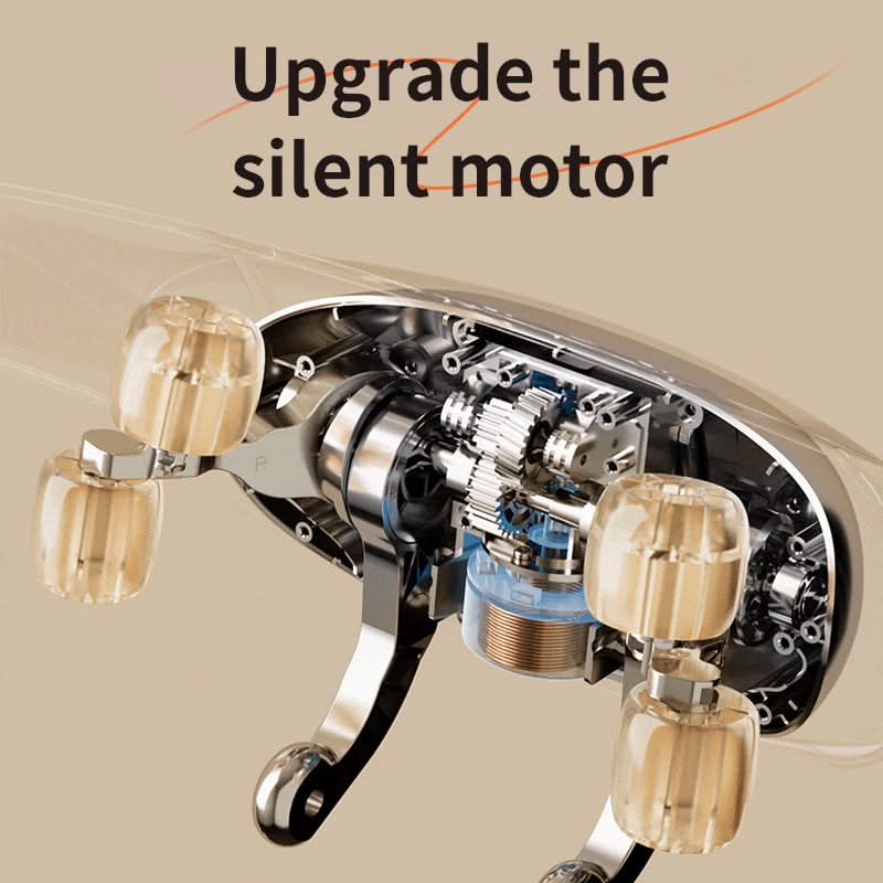Cordless Heated Neck Massager with Six Rotating Heads and Remote Control