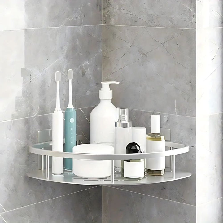 Wall Mounted Shower Caddy with Rust Resistant Aluminum and Quick Drainage Base
