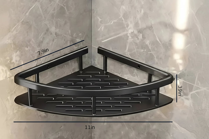 Wall Mounted Shower Caddy with Rust Resistant Aluminum and Quick Drainage Base