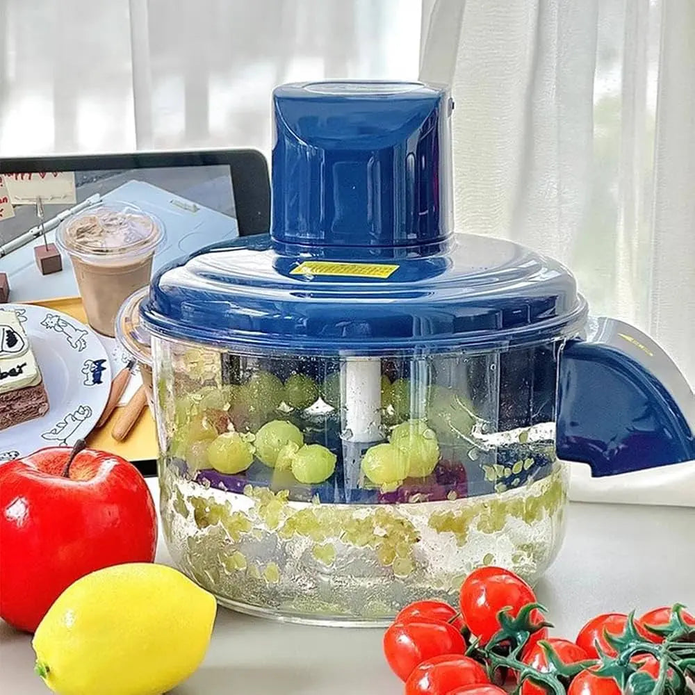 Electric Fruit and Vegetable Peeler with Five Rotating Blades and Rechargeable Battery