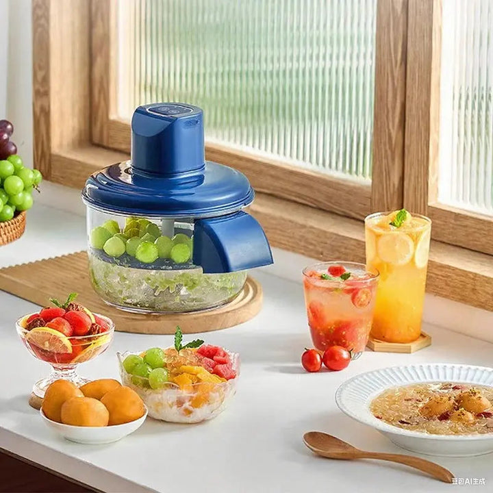 Electric Fruit and Vegetable Peeler with Five Rotating Blades and Rechargeable Battery