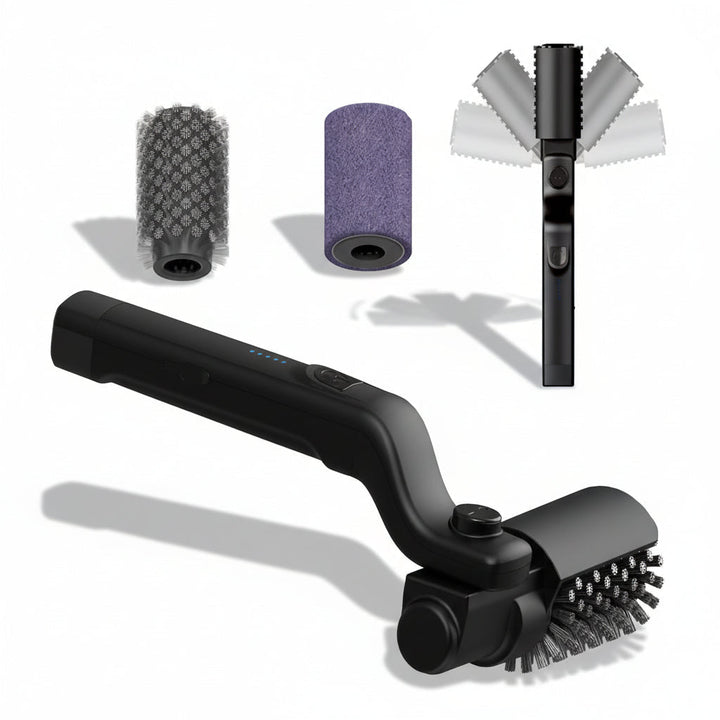 Electric Grill Brush with Motorized Bristles and Rechargeable Battery, Stainless Steel