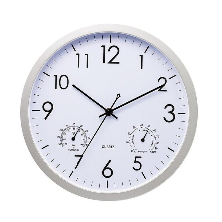 Outdoor Garden Clock with Temperature and Humidity Display, 11.81in Dial