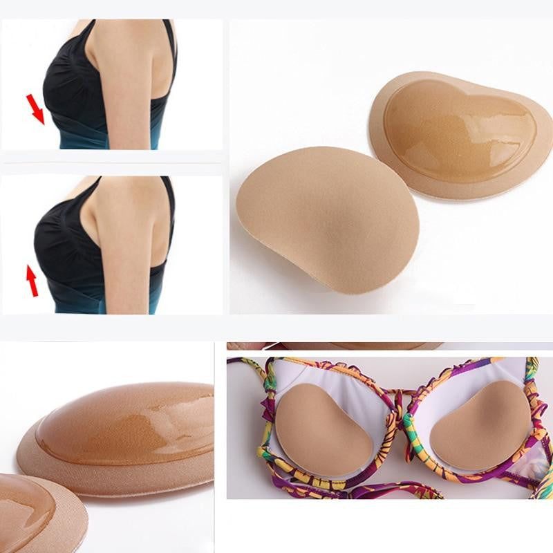 Bikini Insert Pads with Silicone Adhesive Backing and Molded Shape