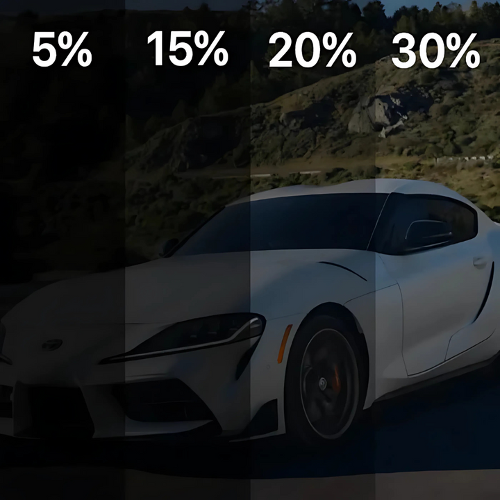 Car Window Tint Film with UV Protection and Heat Reduction, 20ft Roll