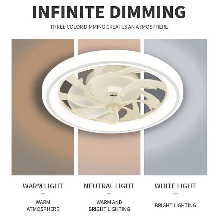 Smart Bedroom Ceiling Fan with LED Lights