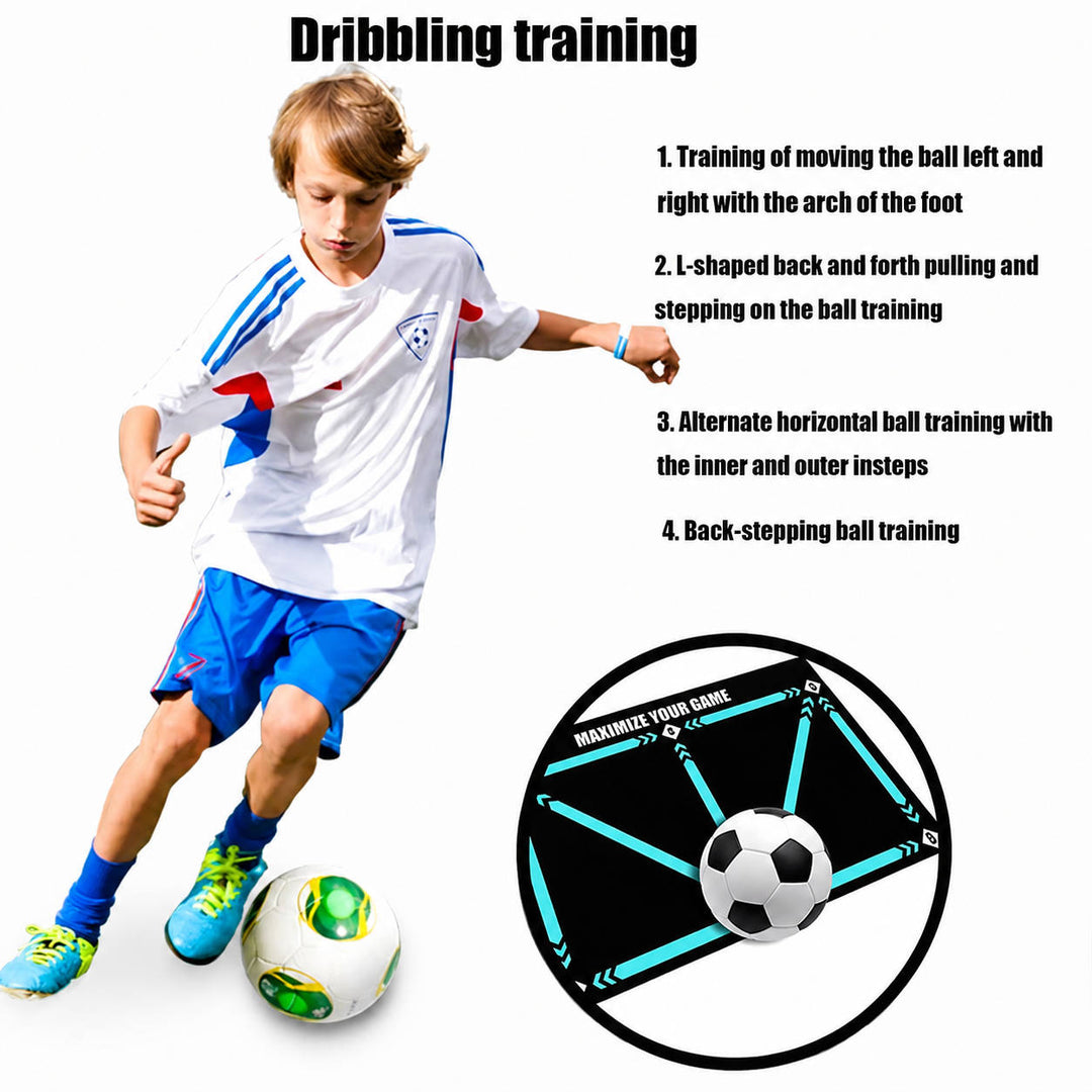 Training Mat, Soccer Training Mat for Home Practice, Ball Control and Footwork Training Equipment