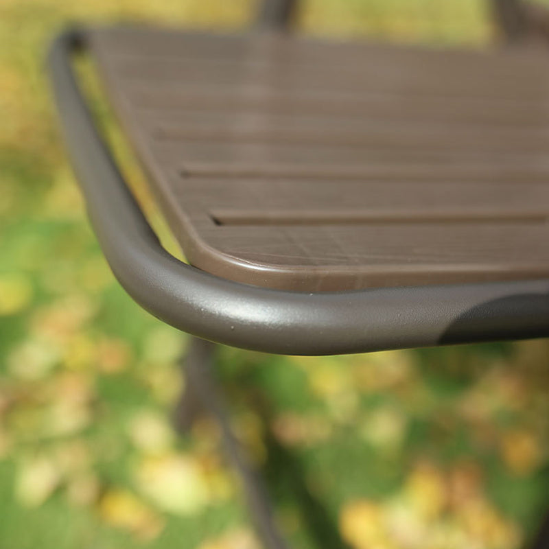 Foldable Camping Chair with Carbon Steel Frame and Integrated Footrest, Armrests and Backrest