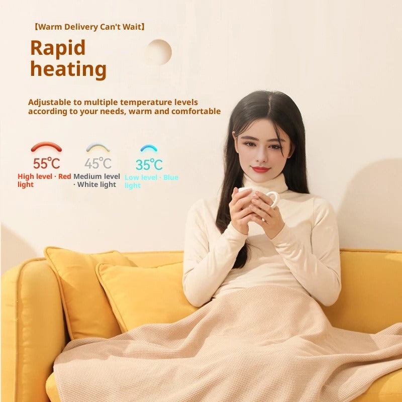 Electric Heated Throw Blanket Cordless and Portable