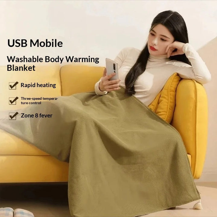 Electric Heated Throw Blanket Cordless and Portable