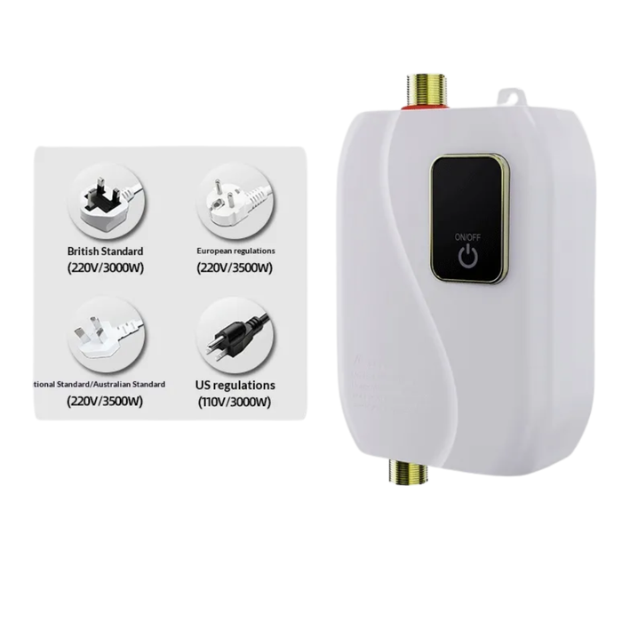 Electric Instant Water Heater with Digital Display and Wall Mount