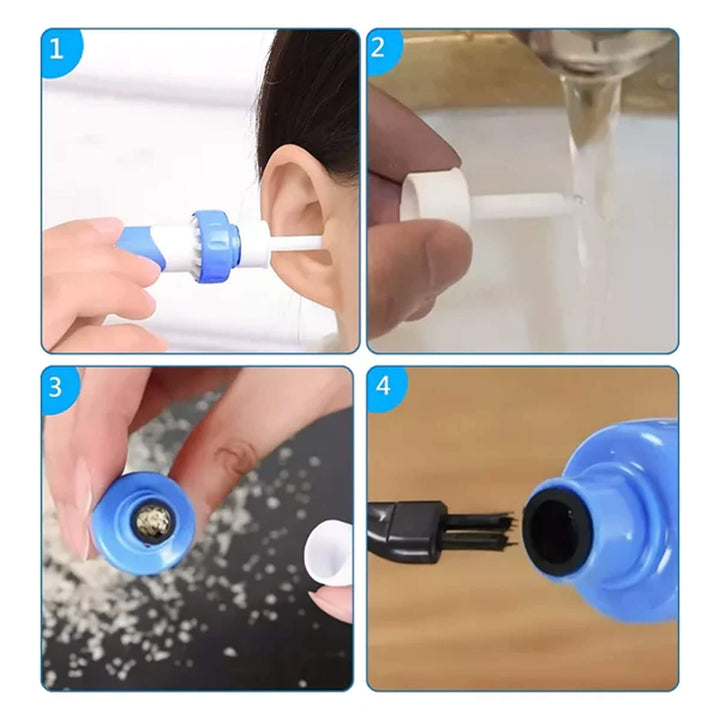 Electric Ear Cleaning Tool with Silicone Tip and 60-Minute Battery, Portable Design