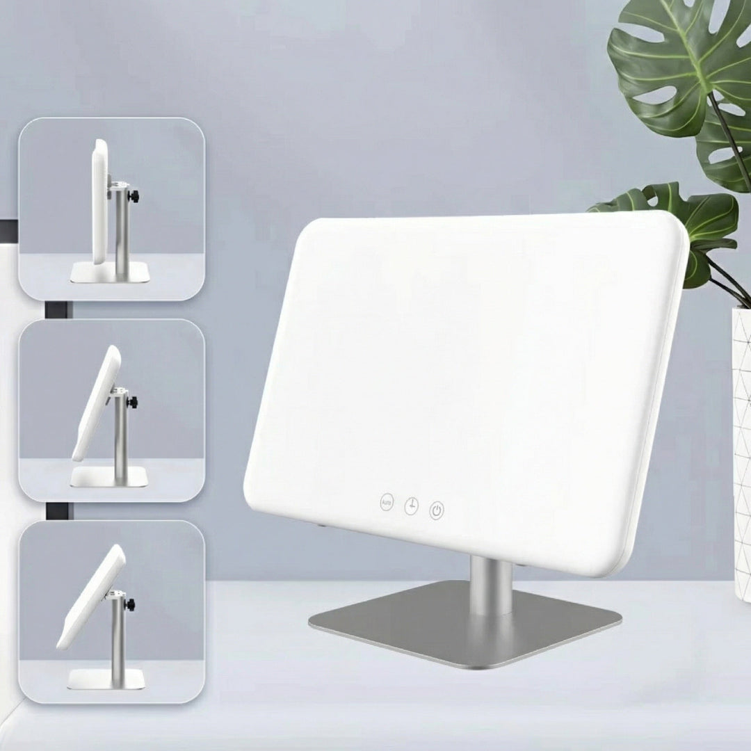 10,000 Lux Bright Light Lamp with Adjustable Brightness for Desk, Table, and Indoor Use