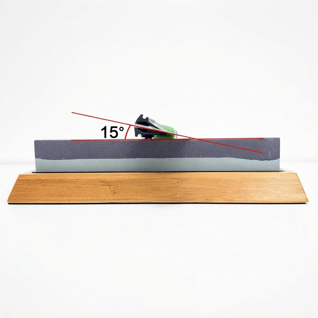 Fixed Angle Knife Sharpening Guide with Whetstone for Professional Edge Control