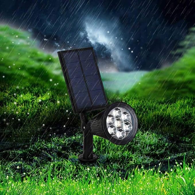Solar Landscape Spotlight with 9-colour LED and Adjustable Head