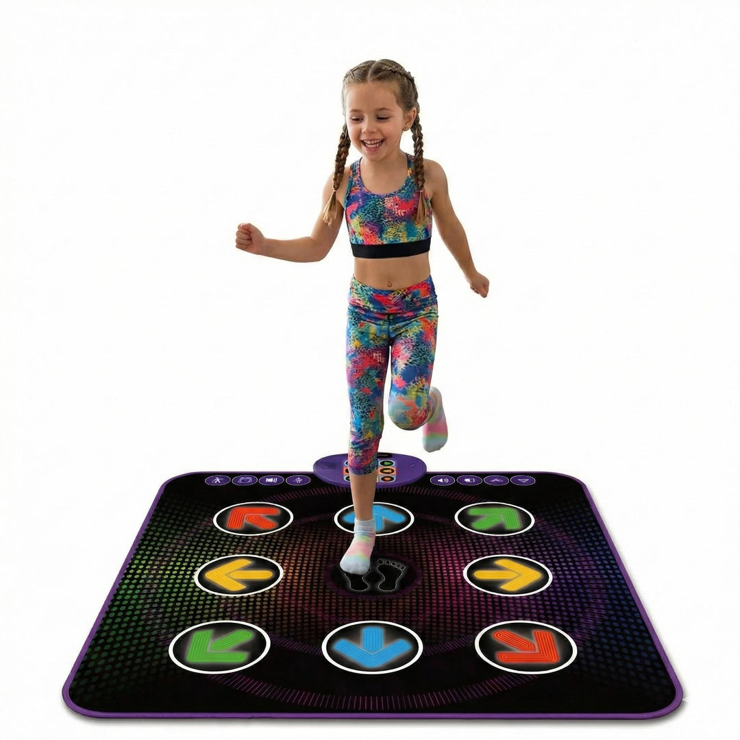 Light Up Dance Mat for Kids with Bluetooth Electronic Music Game Pad Ages 3 to 12