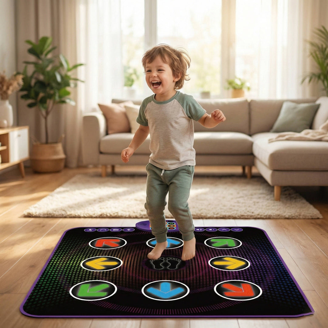 Light Up Dance Mat for Kids with Bluetooth Electronic Music Game Pad Ages 3 to 12