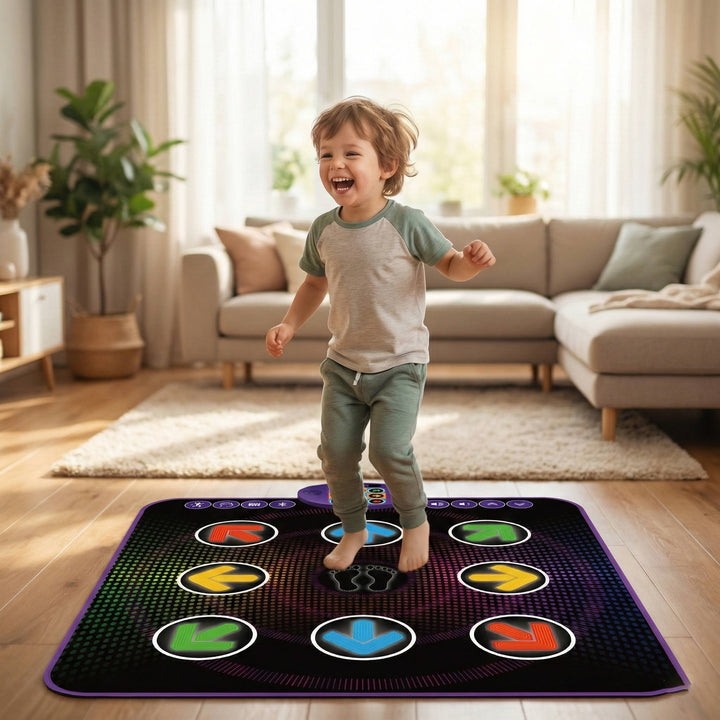 Light Up Dance Mat for Kids with Bluetooth Electronic Music Game Pad Ages 3 to 12