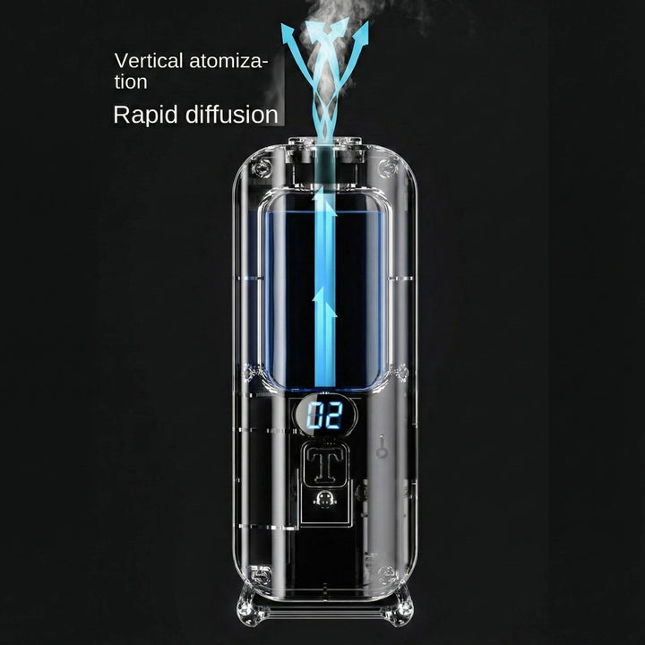 Air Humidifier and Aromatherapy Diffuser with Digital Display and coloured LED Lights