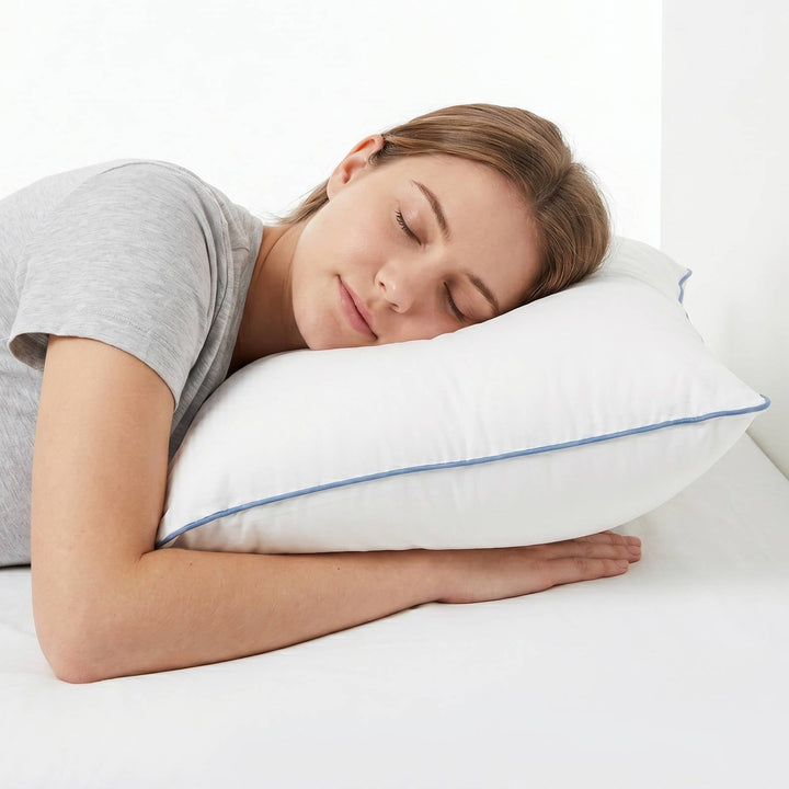 Water-Resistant and Stain Resistant Pillow, Soft Down Alternative Bed Pillow, Machine Washable Breathable Pillow