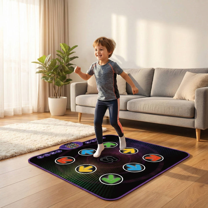 Light Up Dance Mat for Kids with Bluetooth Electronic Music Game Pad Ages 3 to 12