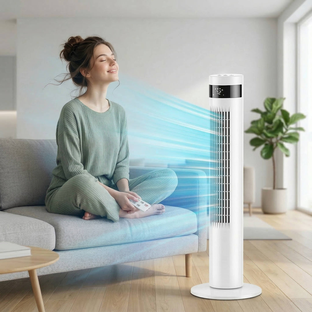 Standing Portable AC Unit Air Conditioner for Home and Office, Bladeless, Quiet, 3 Speed Settings