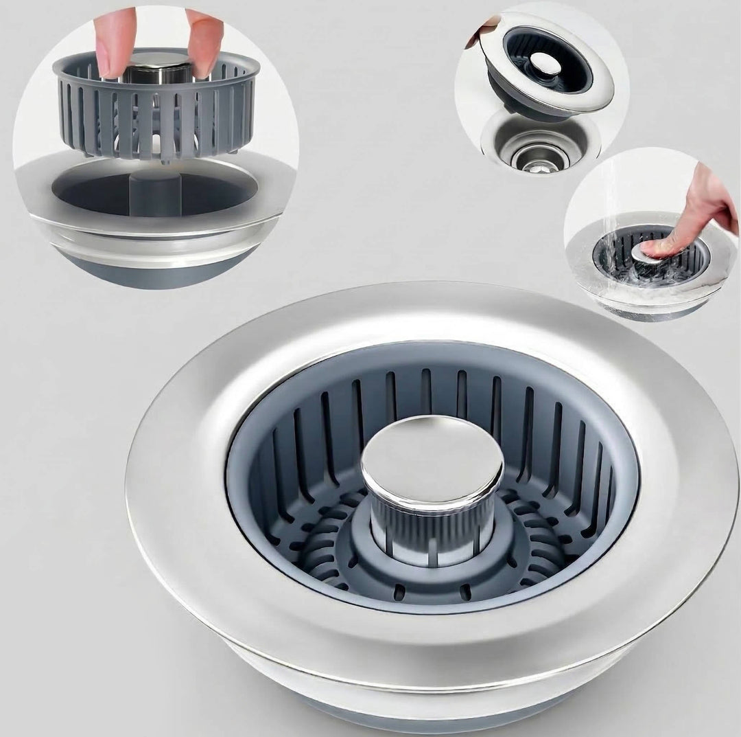 Sink Drain Strainer with Anti Clogging Basket