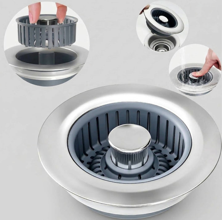Sink Drain Strainer with Anti Clogging Basket