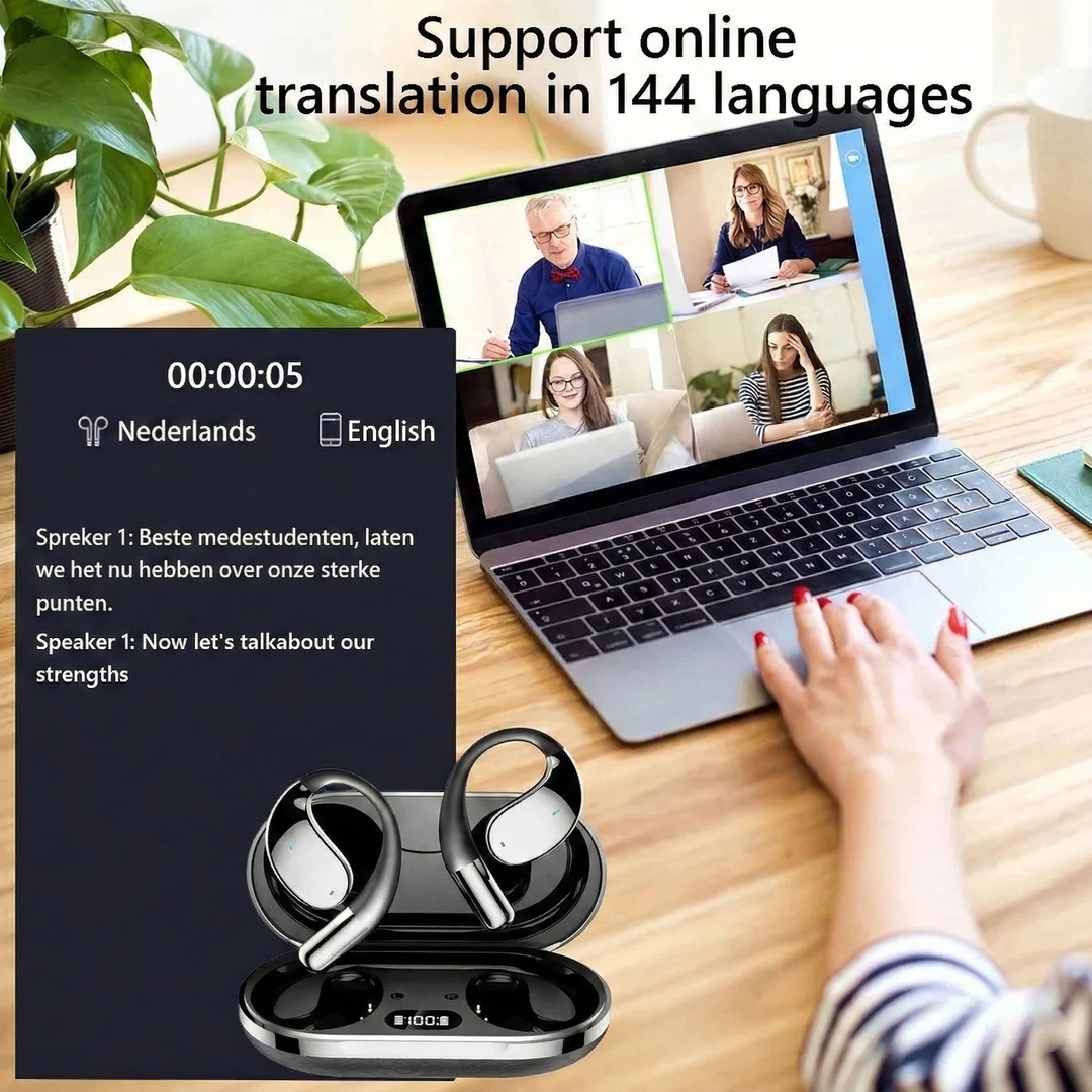 2026 Translation Earbuds, 144 Languages Real Time Translator, HiFi Sound, Fit for Android and iOS