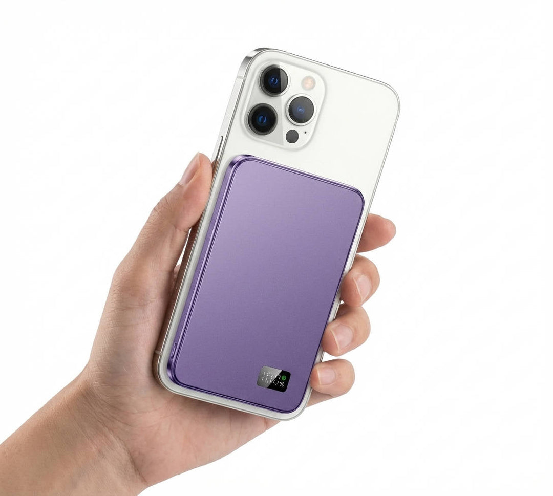 Magnetic Wireless Power Bank for Magsafe Iphone, Ultra Thin Portable Charger, Fast Charging, Aluminum, Iphone 16 15 14 13 12