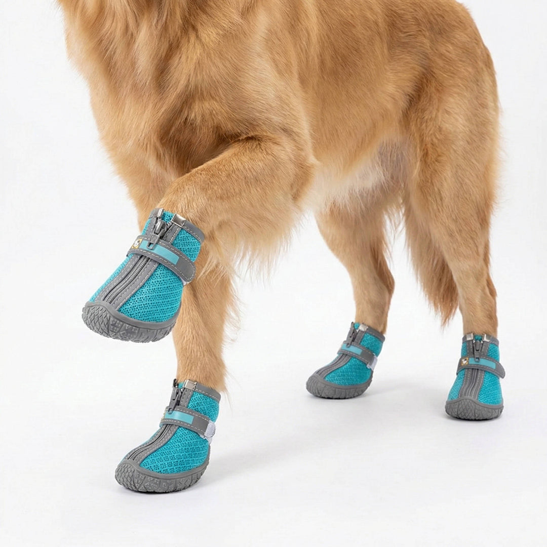 Non Slip Dog Shoes, Dog Paw Protection, Waterproof, Breathable, Outdoor, 4 Pack
