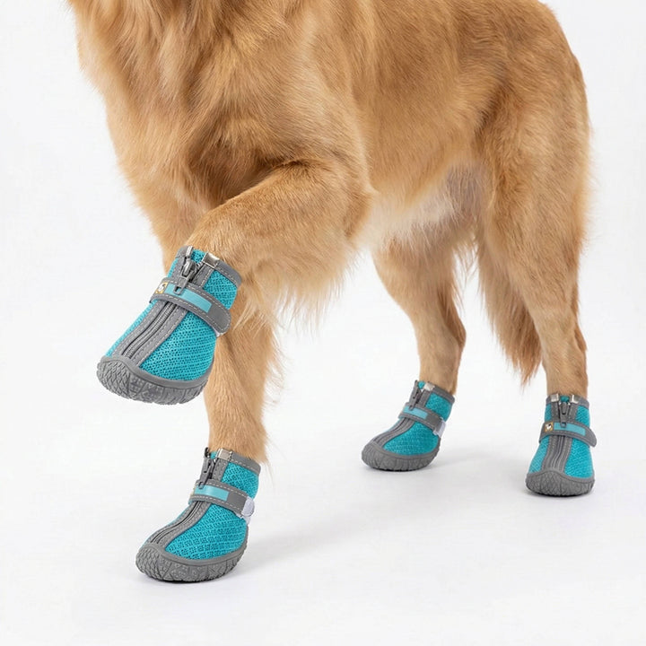 Non Slip Dog Shoes, Dog Paw Protection, Waterproof, Breathable, Outdoor, 4 Pack