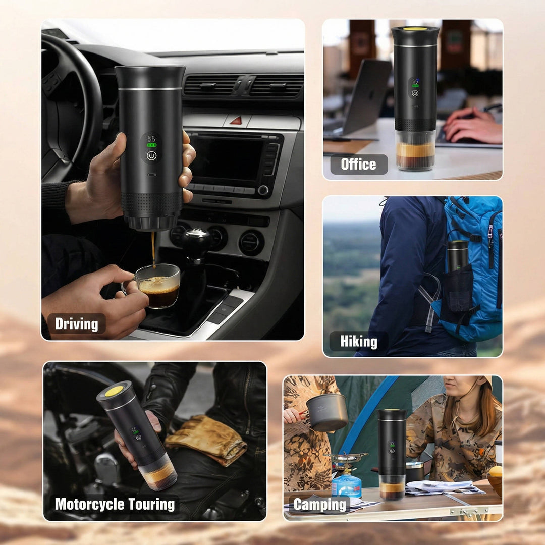 Portable Mini Coffee Machine for Car, Home, Camping, Espresso,Nespresso, Ground Coffee