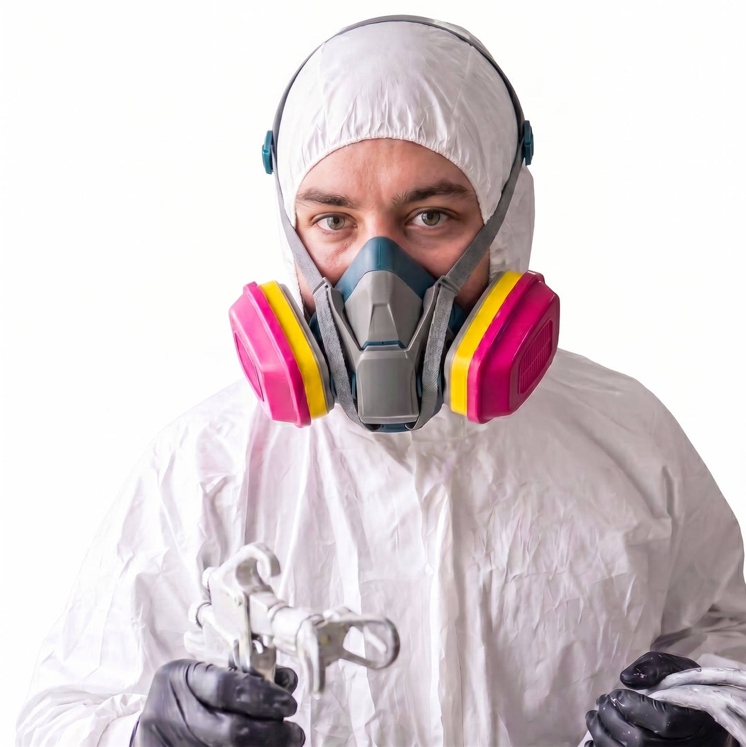 Multi-Purpose Reusable Respirator Mask with Quick Latch, NIOSH 60923 OV AG P100 Cartridge, Size Medium