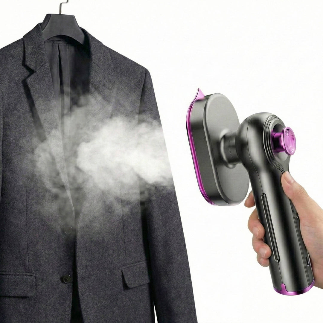 Travel Garment Steamer with Rotating Handle, Fast Heat, Visible Tank