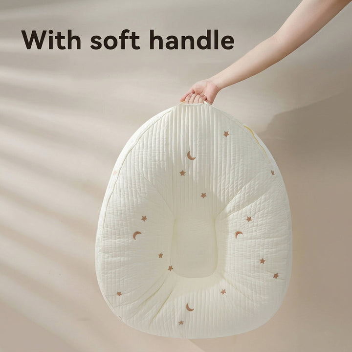 Baby Lounger Pillow, Ergonomic Cotton Nest with Anti Reflux Support