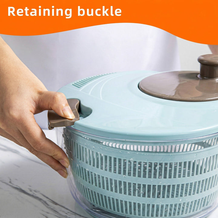 Salad Spinner with Double Drainage Holes, 4.24 Qt Lettuce Spinner for Washing, Spinning and Draining Greens, Fruits and Vegetables