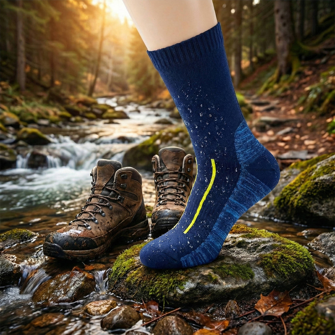 Waterproof Socks, Breathable Hiking Wading Outdoor Crew Socks, Warm Unisex
