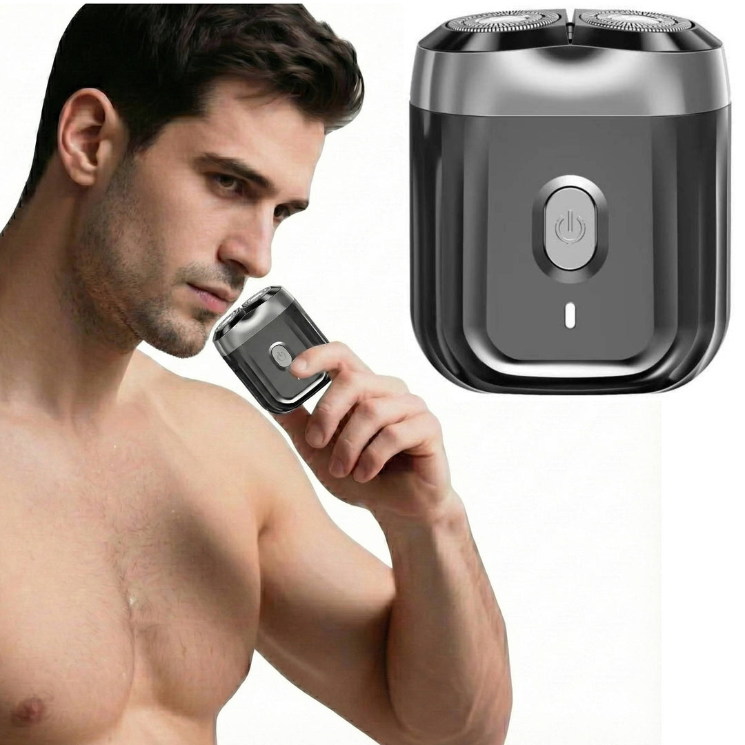 Waterproof Portable Electric Shaver for Men Rotary Razor USB Rechargeable