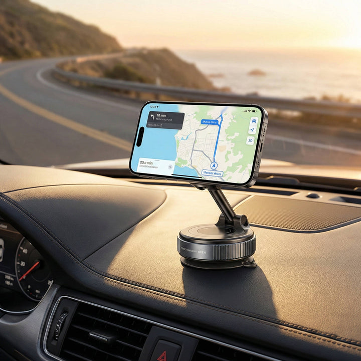 MagSafe Foldable Magnetic Car Phone Mount, Hands Free 360 Degree Design
