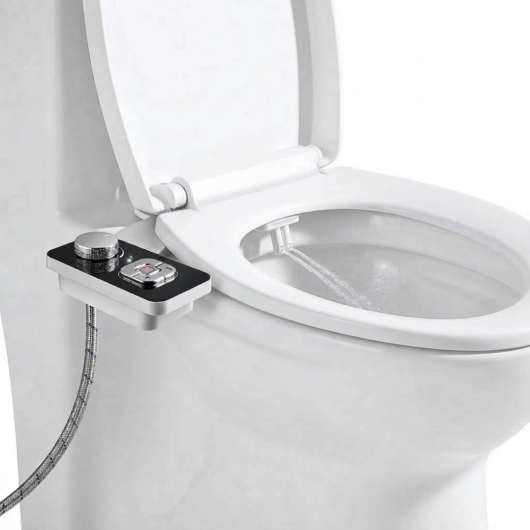 Self Cleaning Bidet Toilet Attachment, Cold Water Dual Nozzle Sprayer