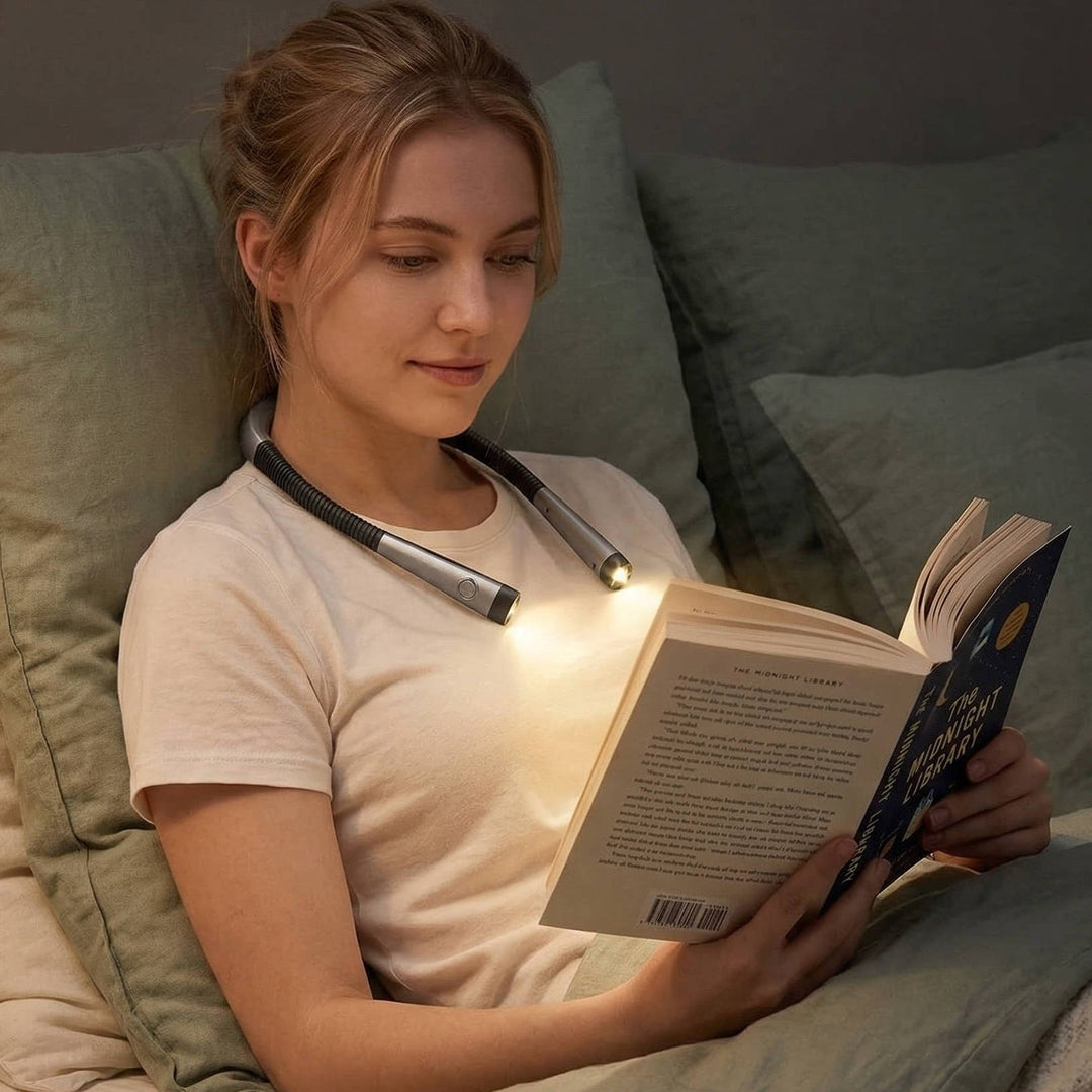 Portable Neck Reading Light, Flexible Design for Bedtime and Hands Free Reading