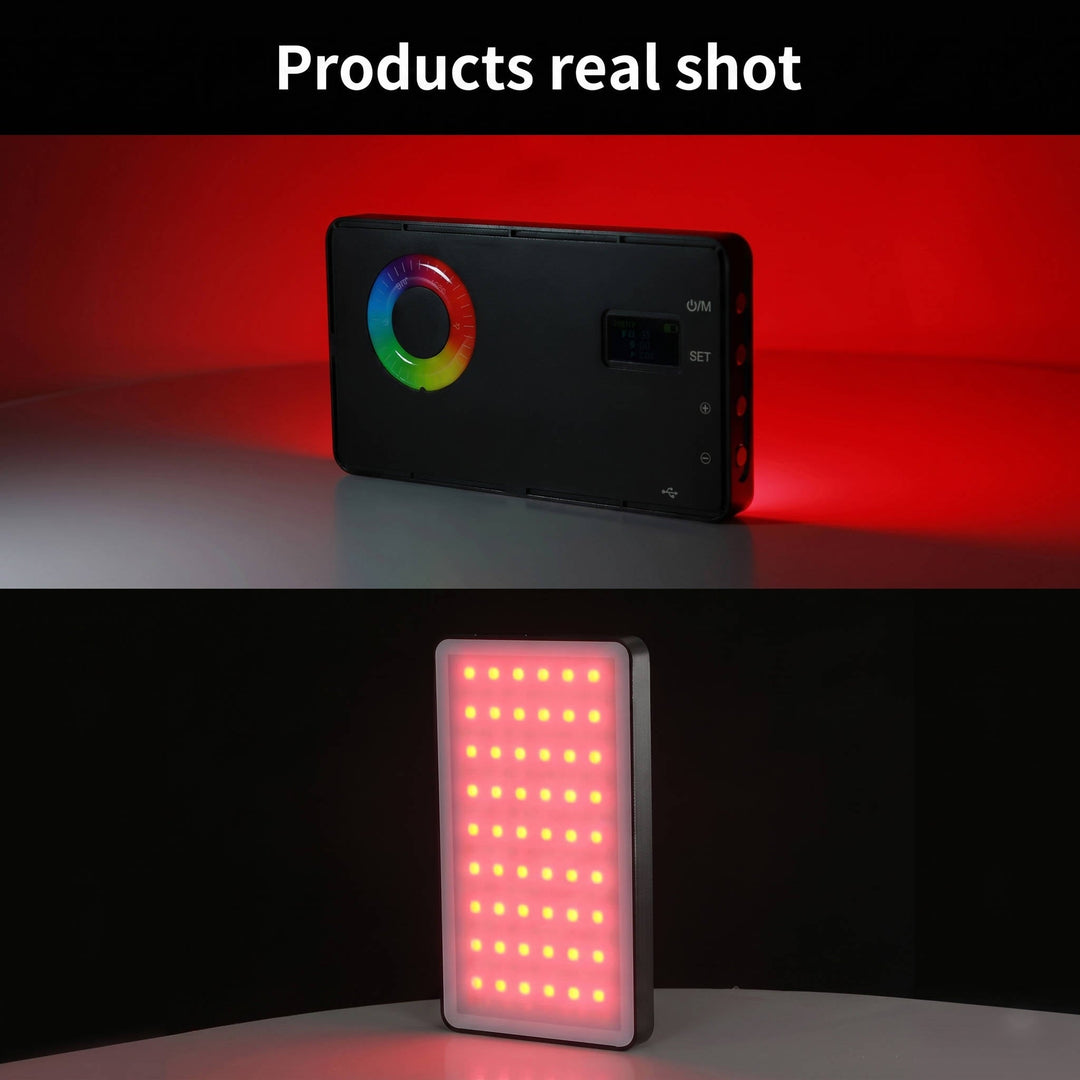 USB Rechargeable RGB Photography Light, Portable Camera Selfie Light for Live Streaming Vlogging with colour Changing Modes