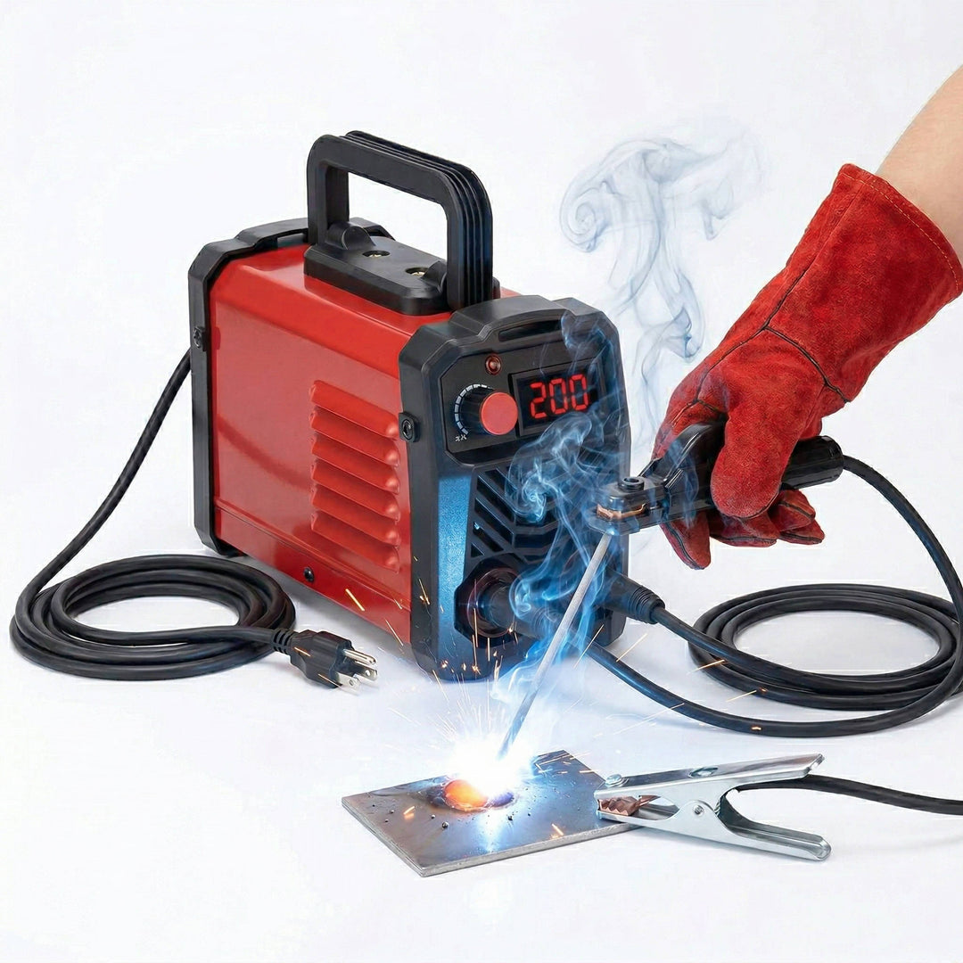 Mini Portable Stick Welder, 110 220V MMA Arc Welding Machine with LED Digital Display and Smart Voltage Conversion