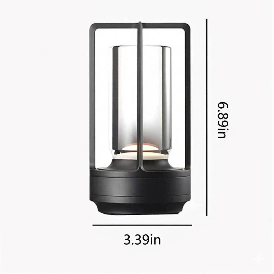 Crystal Lantern Table Lamp with 3 Level Touch Dimmer and Waterproof Design