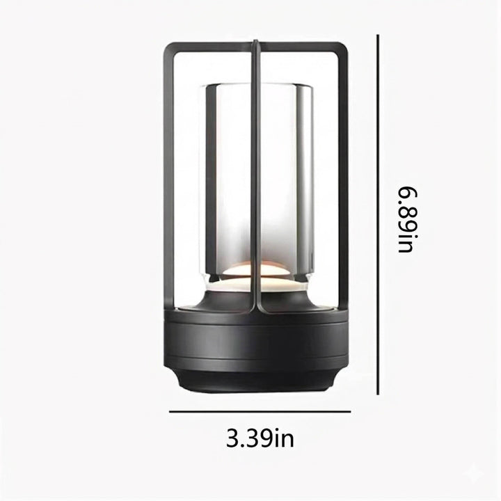 Crystal Lantern Table Lamp with 3 Level Touch Dimmer and Waterproof Design