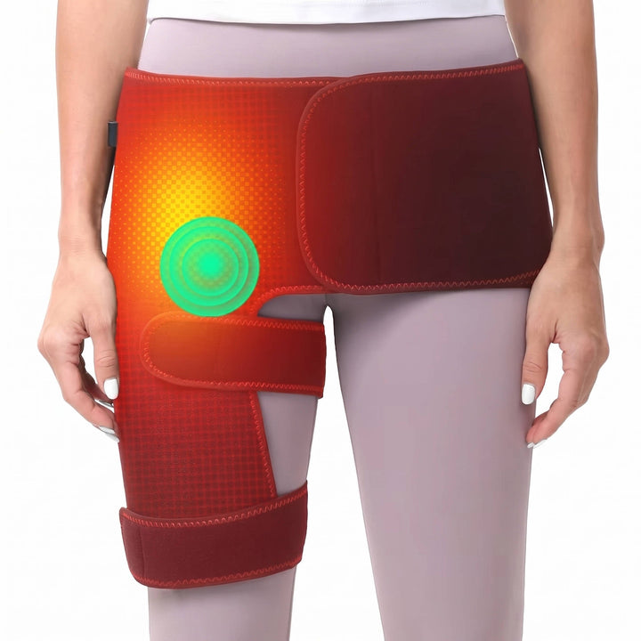 Electric Hip and Lower Back Heating Wrap with Graphene Elements – Adjustable Heat Settings, Vibration Modes, Auto Shutoff, 18.5 Inch Coverage