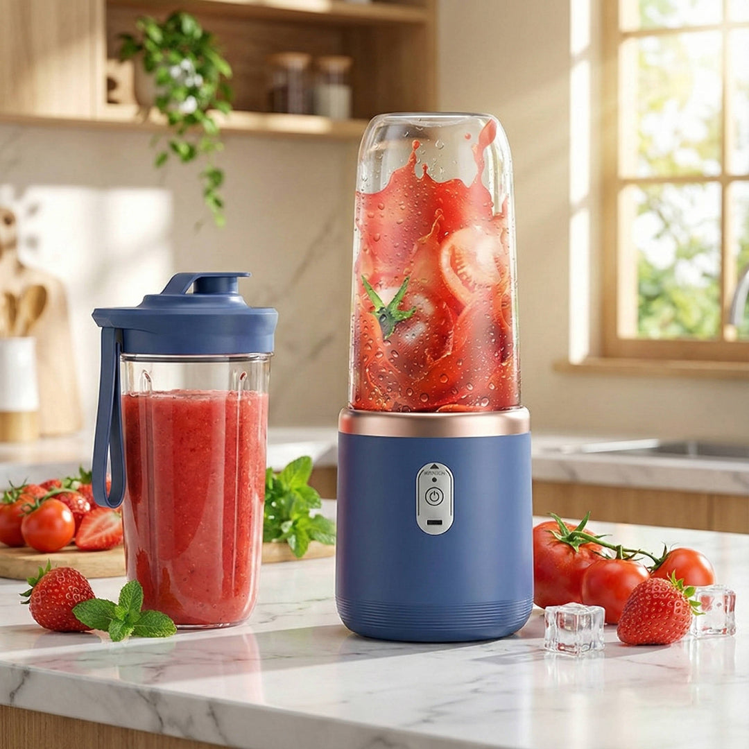 14.07oz Portable Juicer Blender USB Rechargeable Electric Fruit and Smoothie Maker (2 Cups)