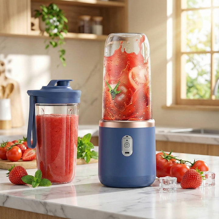 14.07oz Portable Juicer Blender USB Rechargeable Electric Fruit and Smoothie Maker (2 Cups)