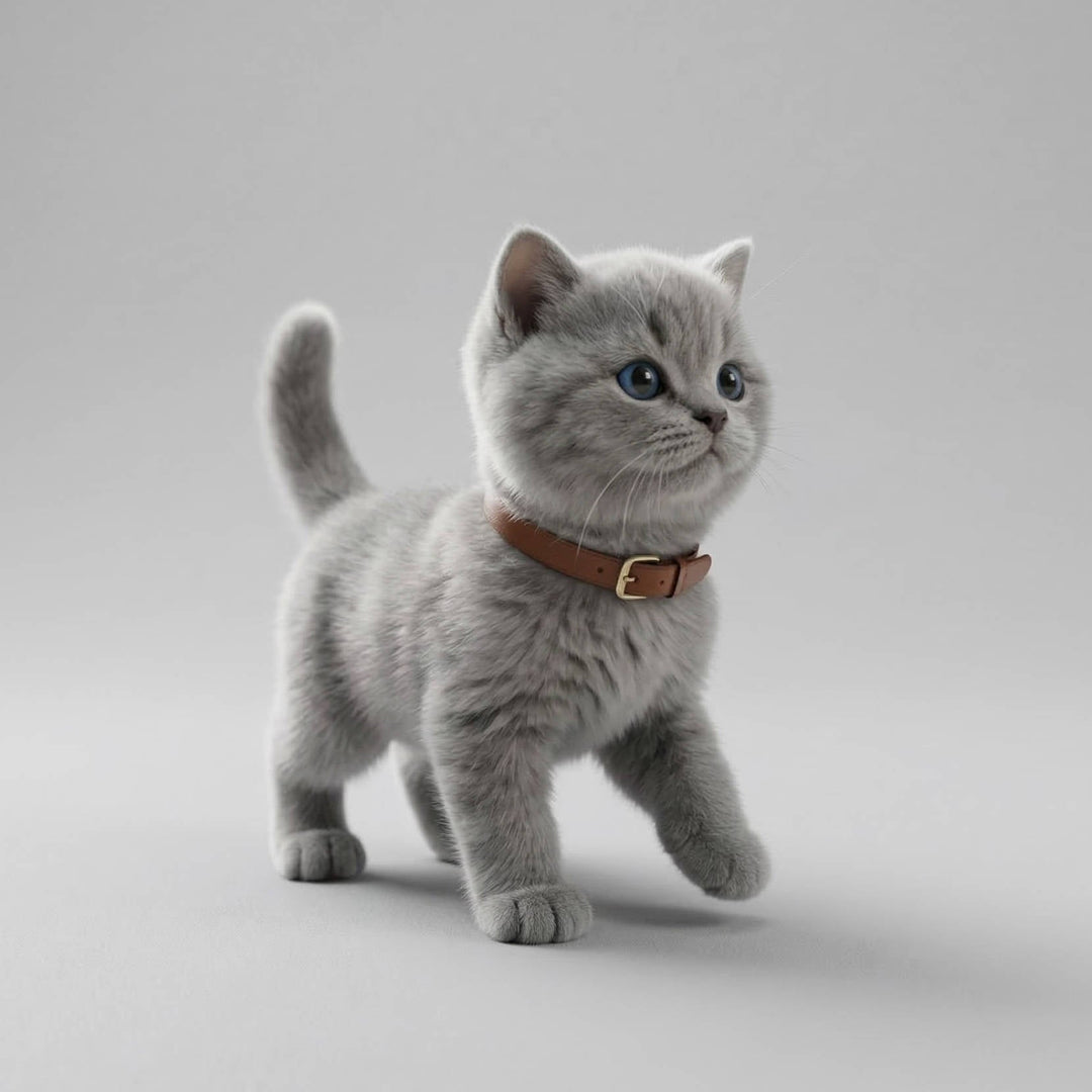 Realistic Interactive Tabby Robot Kitten, Walking and Meowing Robot Cat